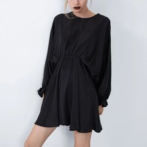ZARA balloon sleeve mini dress